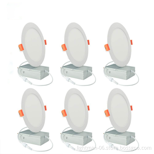 18W Dimmable LED Panel Light with Driver - ETL Certified 4 Inch 9 Watt & 6 Inch 12 Watt Round Square Recessed Slim Pot Light